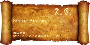 Kőnig Vivien névjegykártya